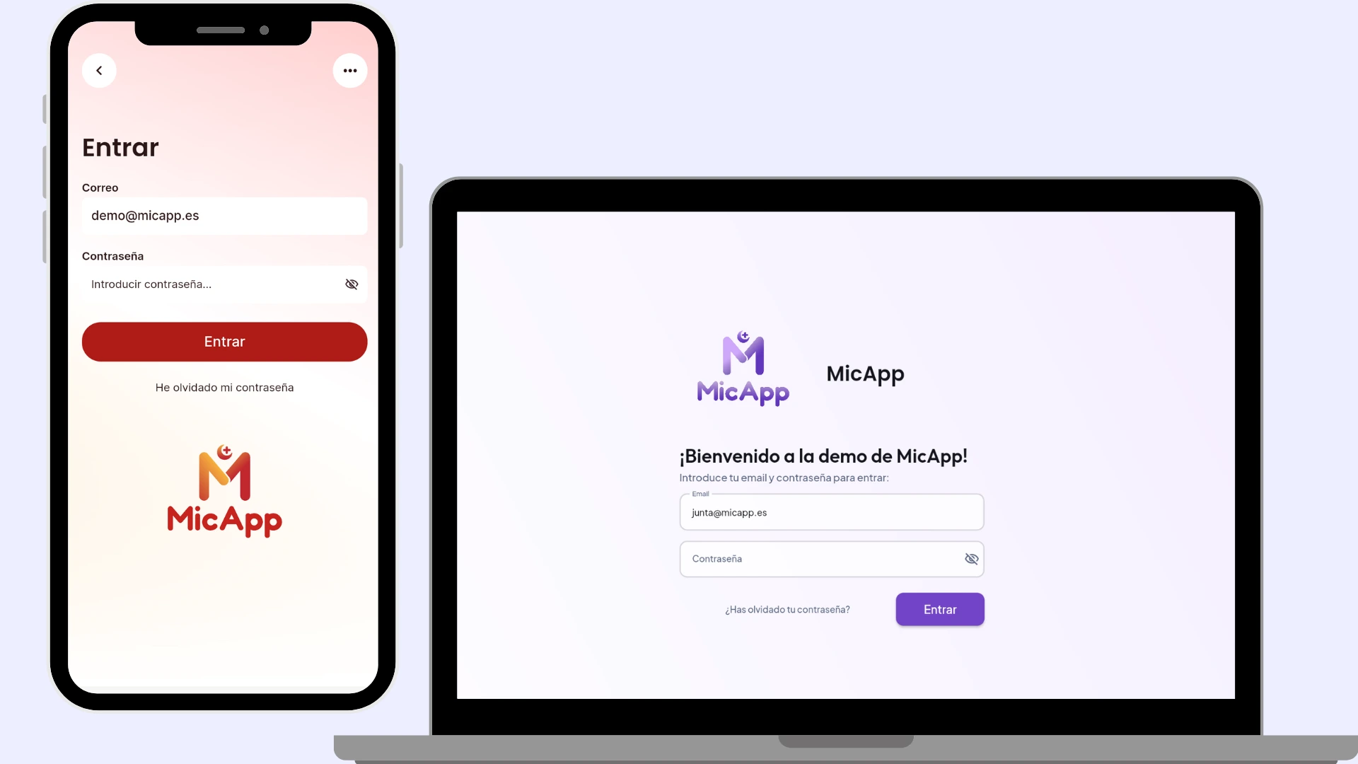 Vista previa de la app MicApp